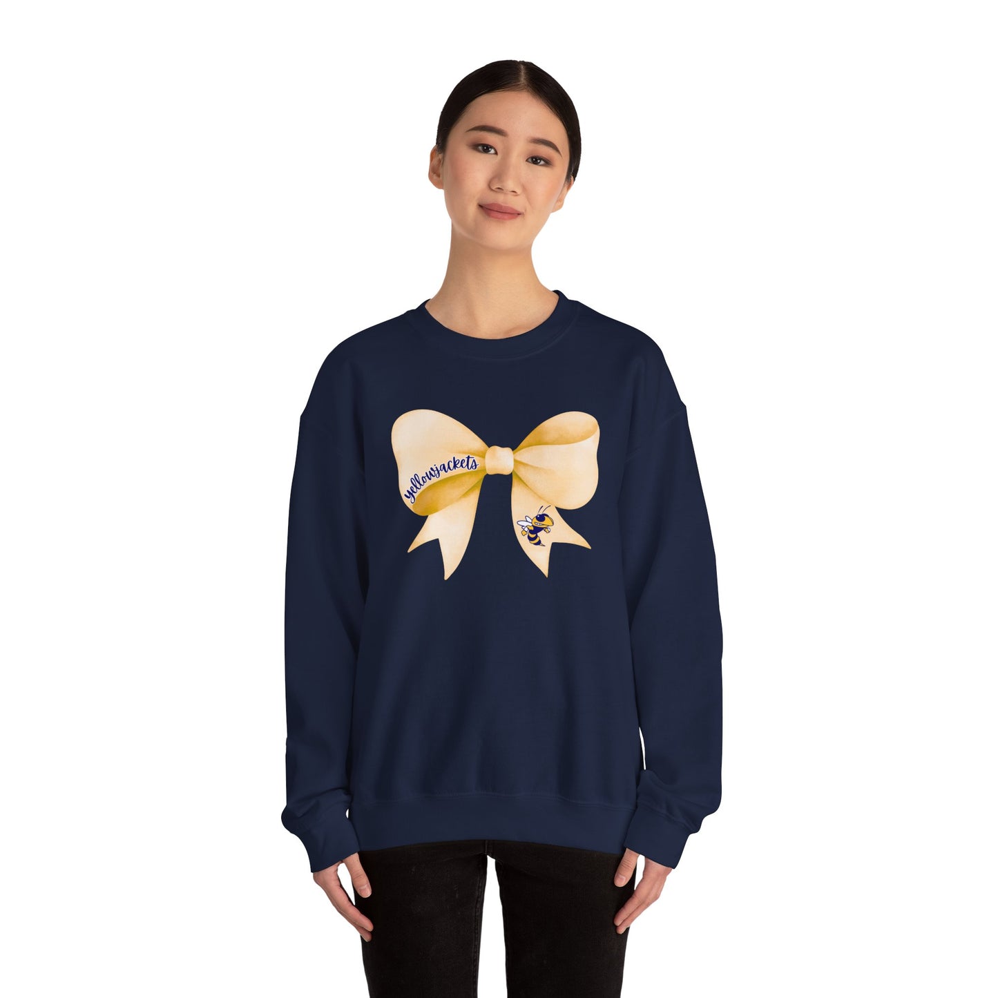 ADULT. Yellowjackets Bow Sweatshirt