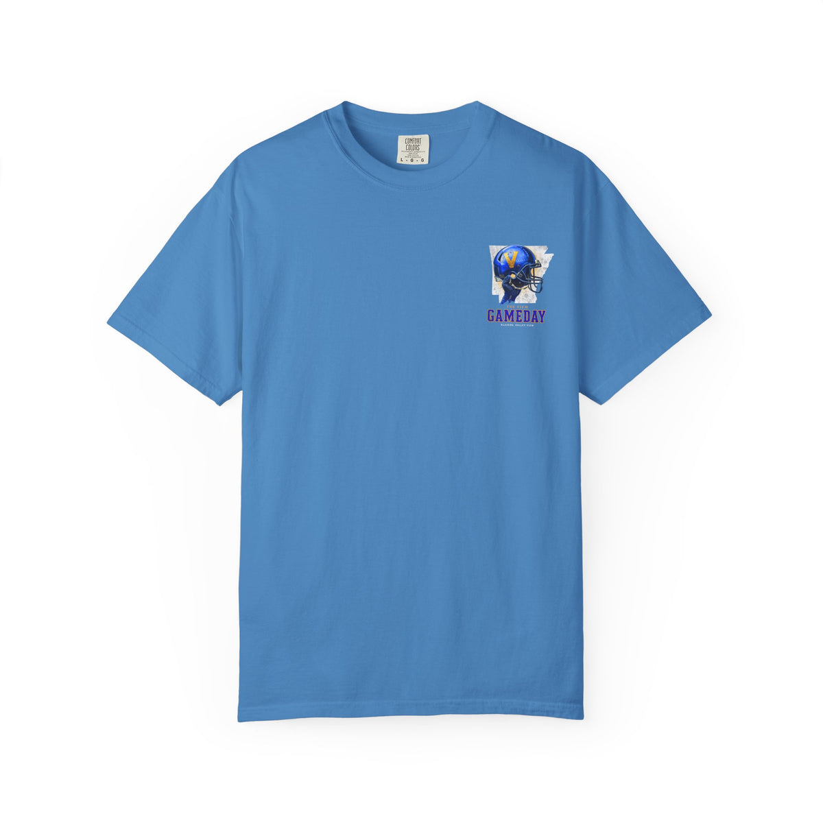 The View Gameday Football T-Shirt — Blue Helmet Vintage Style. MANNLY BRAND