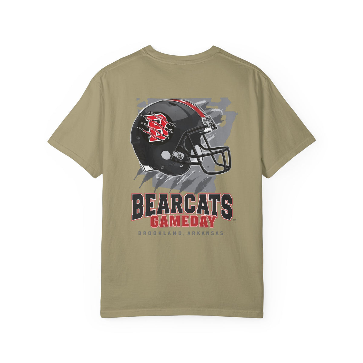 Bearcats Gameday Football T-Shirt — Brookland, Arkansas Helmet Graphic