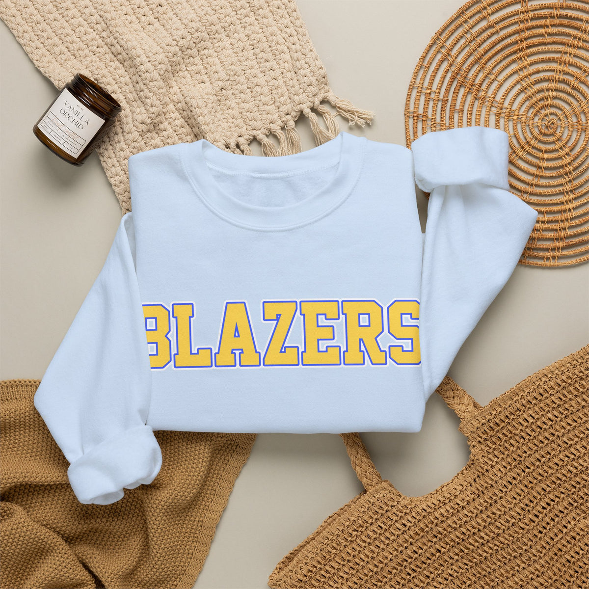 Adult. Blazers Classic. Spirit Crewneck Sweatshirt
