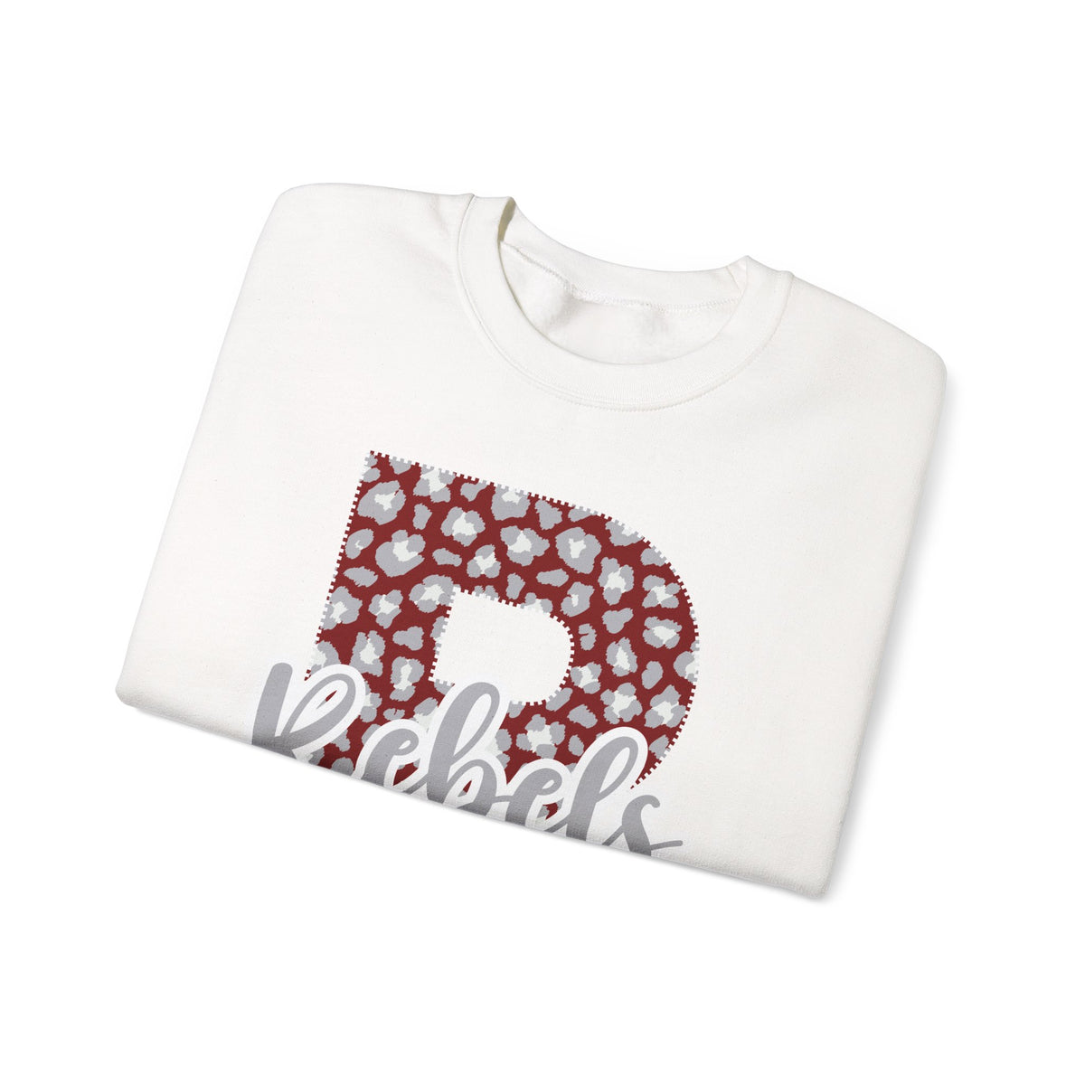 Adult. Riverside Rebels "R" Leopard Sweatshirt