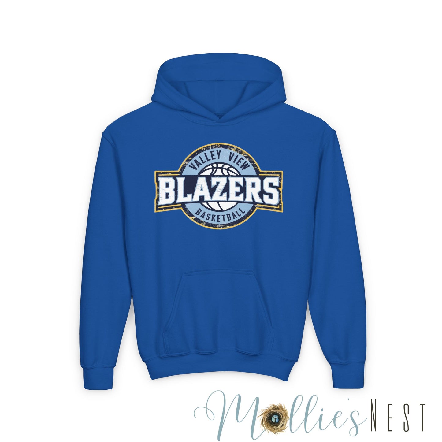 Youth Heavy Blend Hooded Sweatshirt. Blazers Basketball