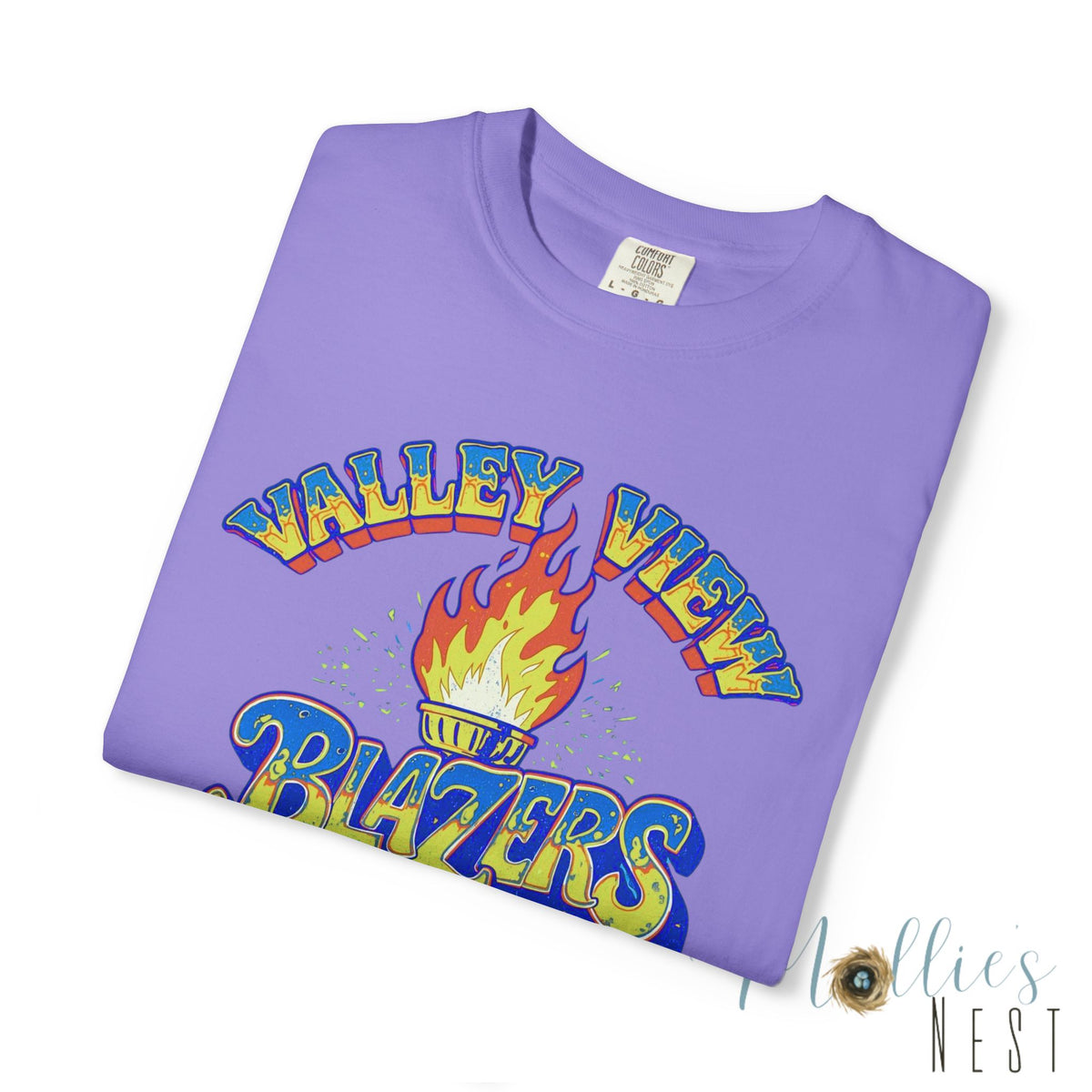 Valley View Blazers RETRO Torch Unisex Garment-Dyed T-Shirt - Comfort Colors