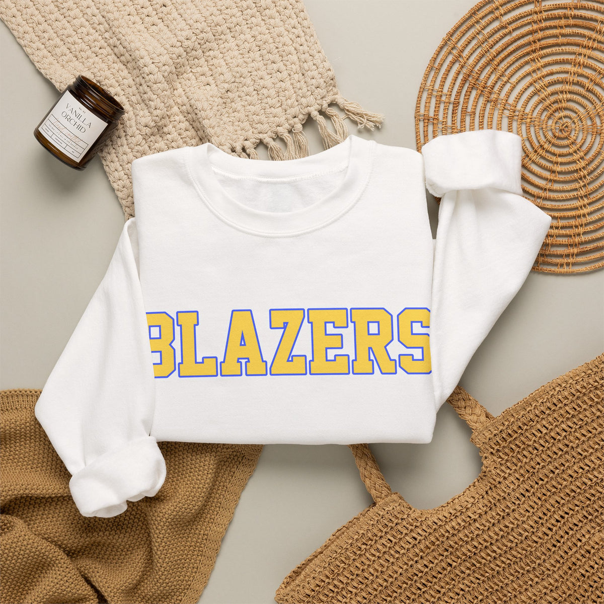 Adult. Blazers Classic. Spirit Crewneck Sweatshirt