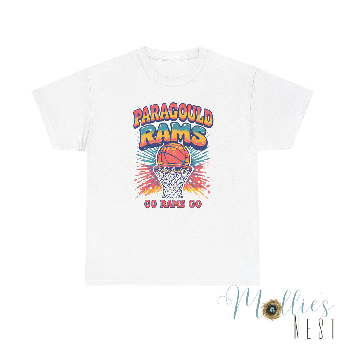 Paragould Rams. Retro Basketball Shirt. ADULT Sizes