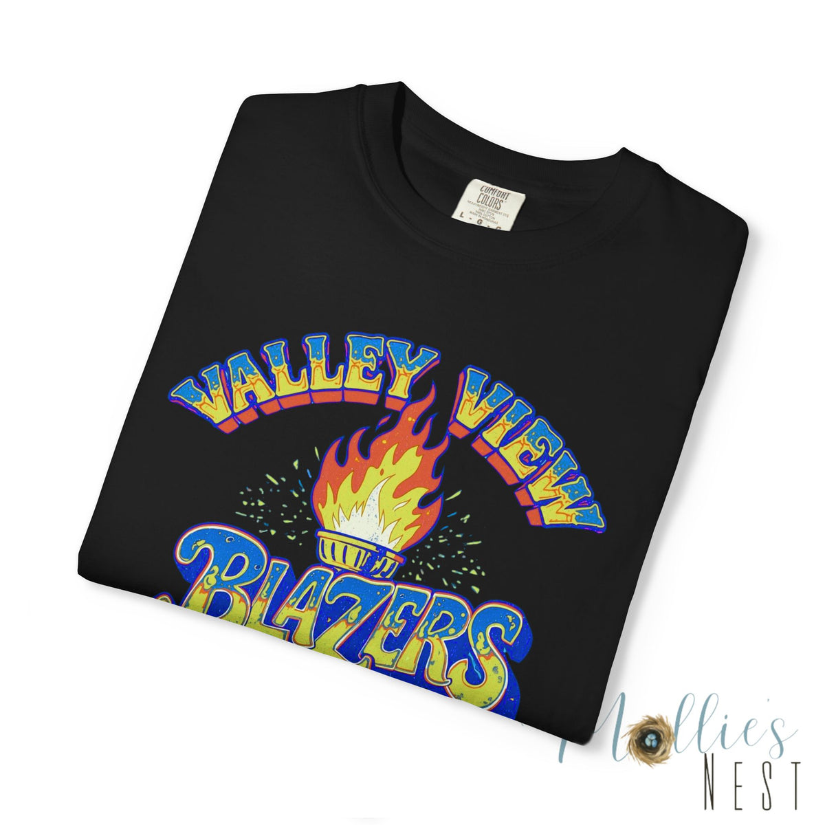 Valley View Blazers RETRO Torch Unisex Garment-Dyed T-Shirt - Comfort Colors