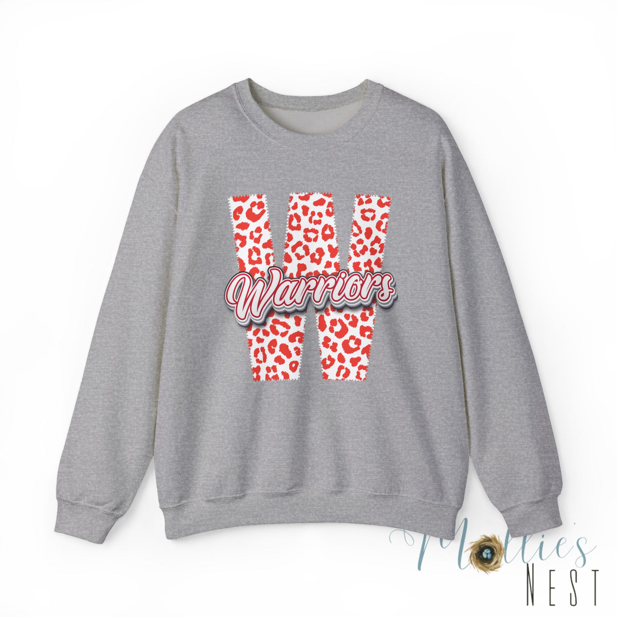 Adult. Westsie Warriors Leopard Print "W" Sweatshirt