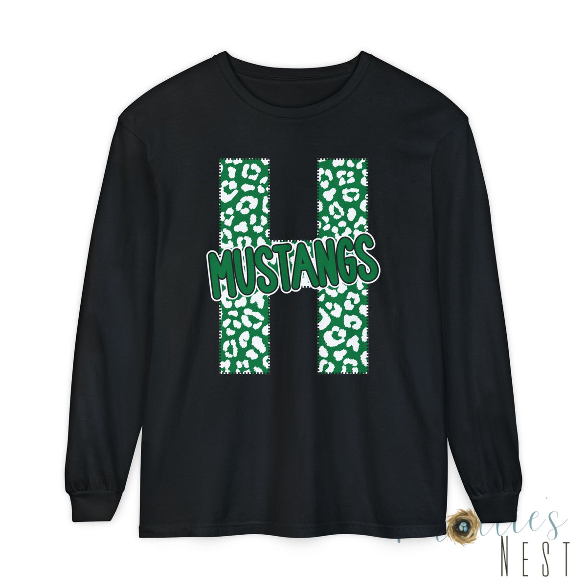 Hoxie Mustangs "H" Leopard Print Long Sleeve T-Shirt