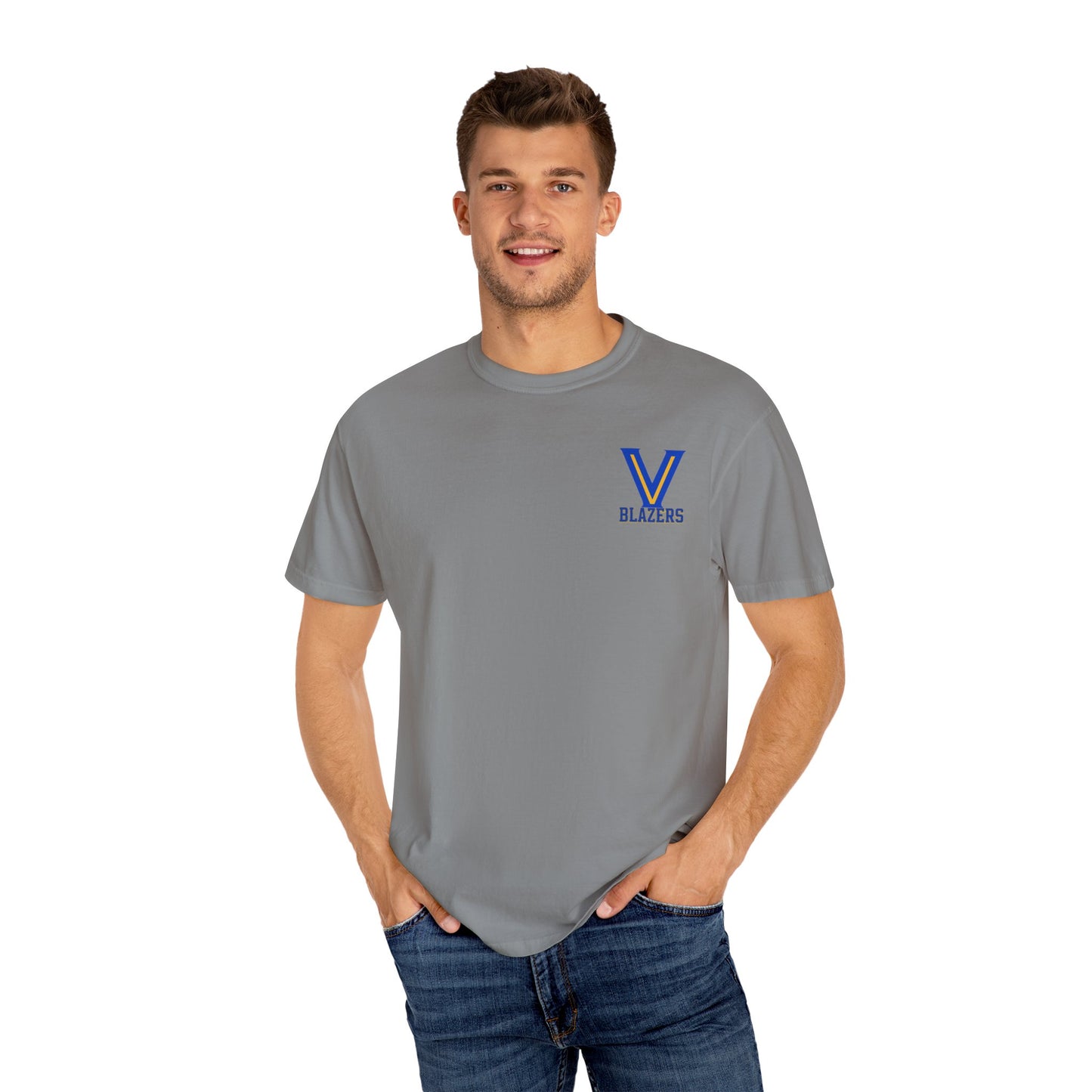 Valley View Blazers Garment-Dyed T-shirt. ADULT "Where Legends are Made"