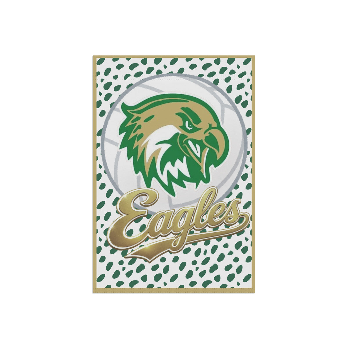 GCT. Eagles Garden Flag - Green & Gold Mascot House Banner