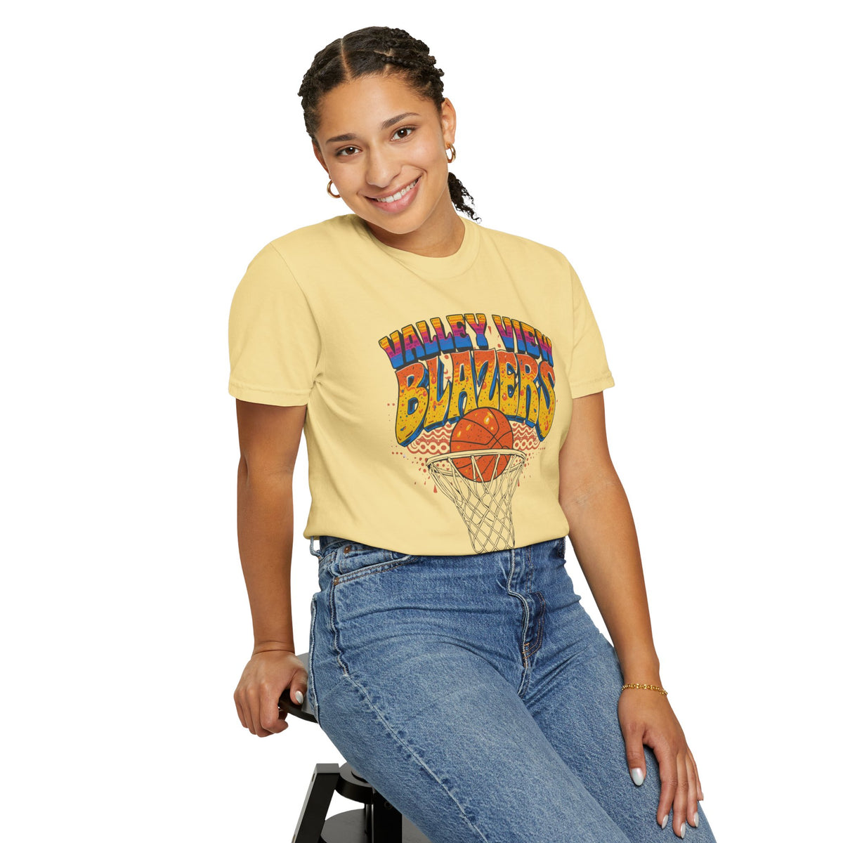 Retro Basketball T-Shirt | Valley View Blazers ADULT
