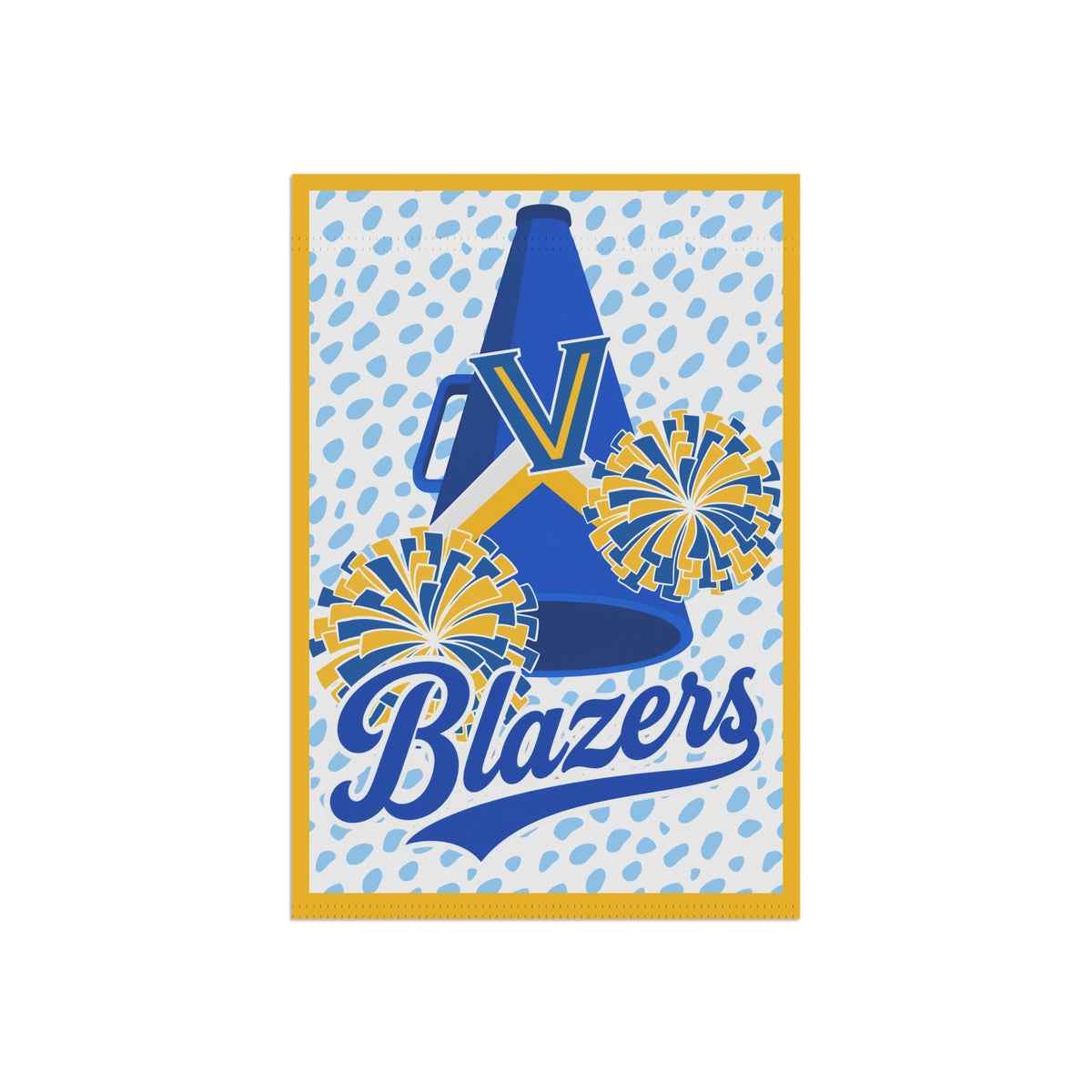 Blazers Pom Yard Flag — Pom Pom Megaphone Team Spirit House Banner