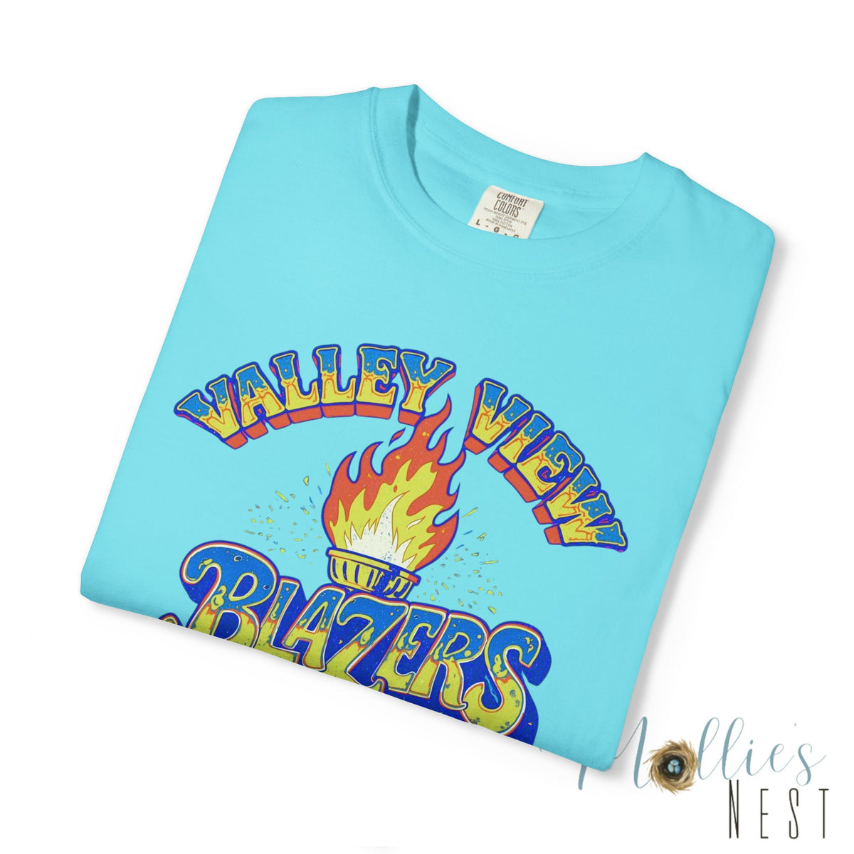 Valley View Blazers RETRO Torch Unisex Garment-Dyed T-Shirt - Comfort Colors