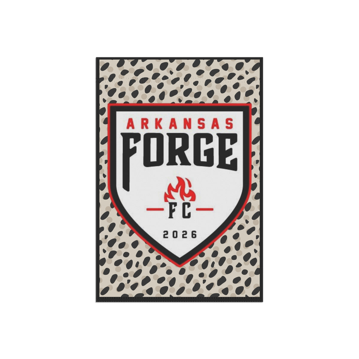 Arkansas Forge FC Garden Flag — Leopard Accent Team Banner 2026