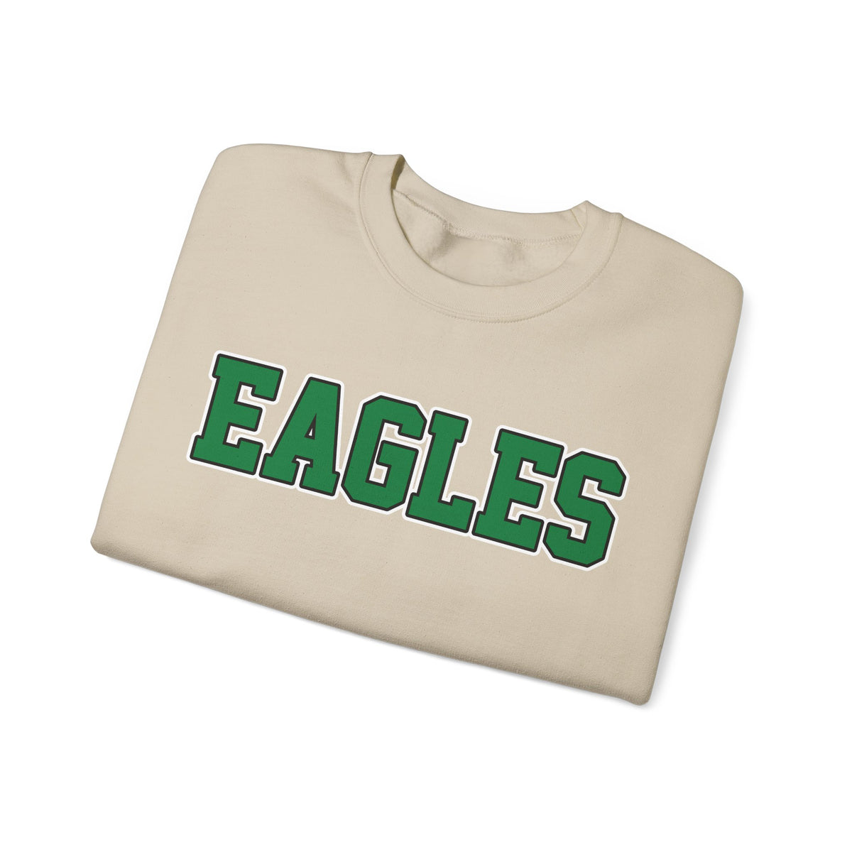Eagles Green -Block Font Crewneck Sweatshirt