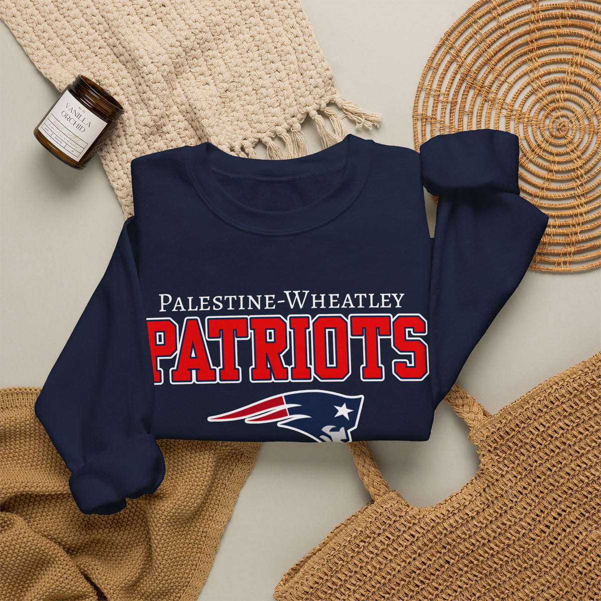 ADULT. Palestine-Wheatley Patriots Crewneck Sweatshirt