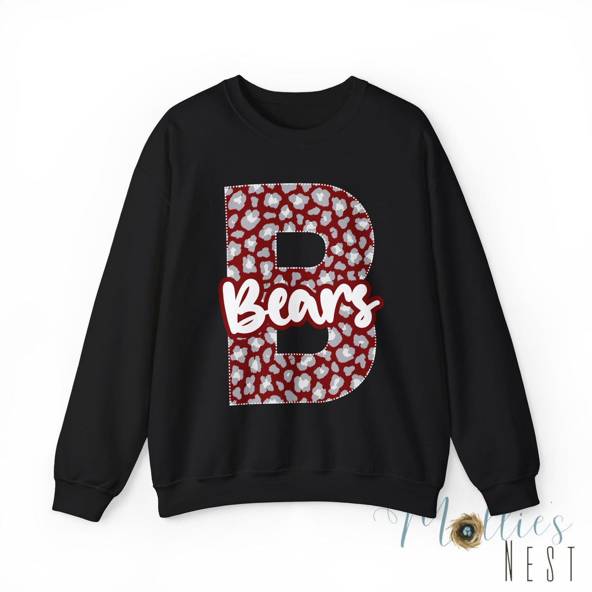 ADULT. Barton Bears. Initial B Crewneck Sweatshirt