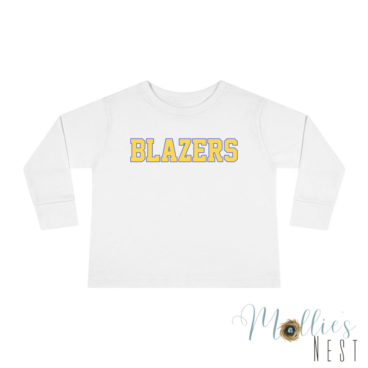 Toddler Blazers - Classic Blue & Gold - Valley View Long Sleeve Tee