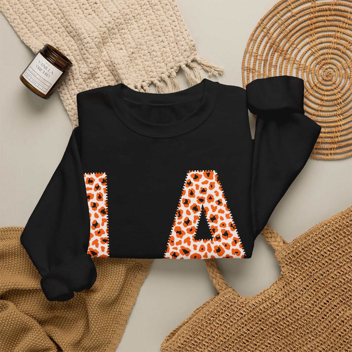 Lee Academy LA Cougars Leopard Print School Spirit Sweatshirt
