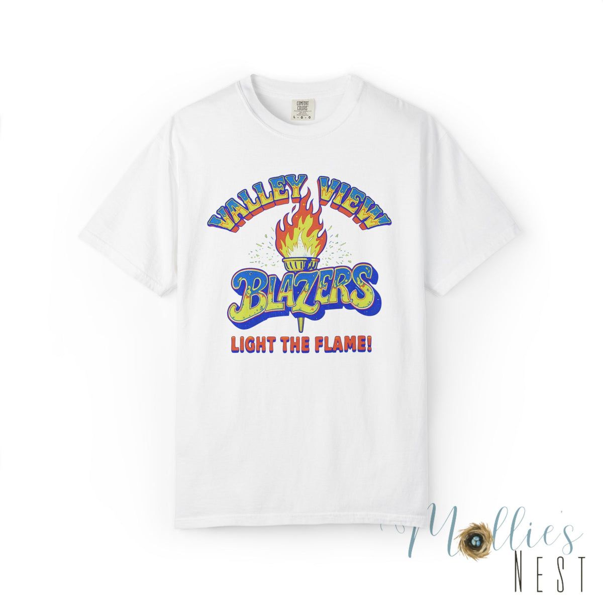 Valley View Blazers RETRO Torch Unisex Garment-Dyed T-Shirt - Comfort Colors