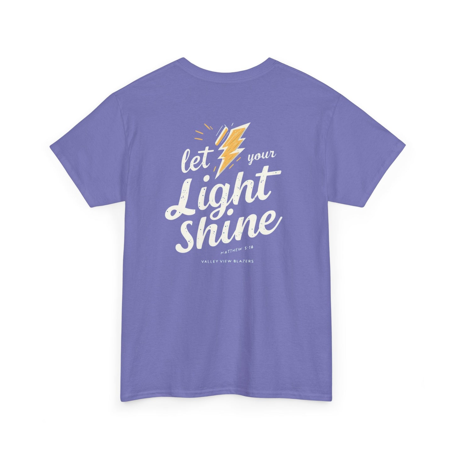 Let Your Light Shine T-Shirt — Inspirational Lightning Graphic Tee. Valley View Blazers
