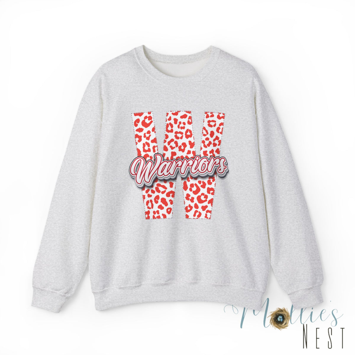 Adult. Westsie Warriors Leopard Print "W" Sweatshirt
