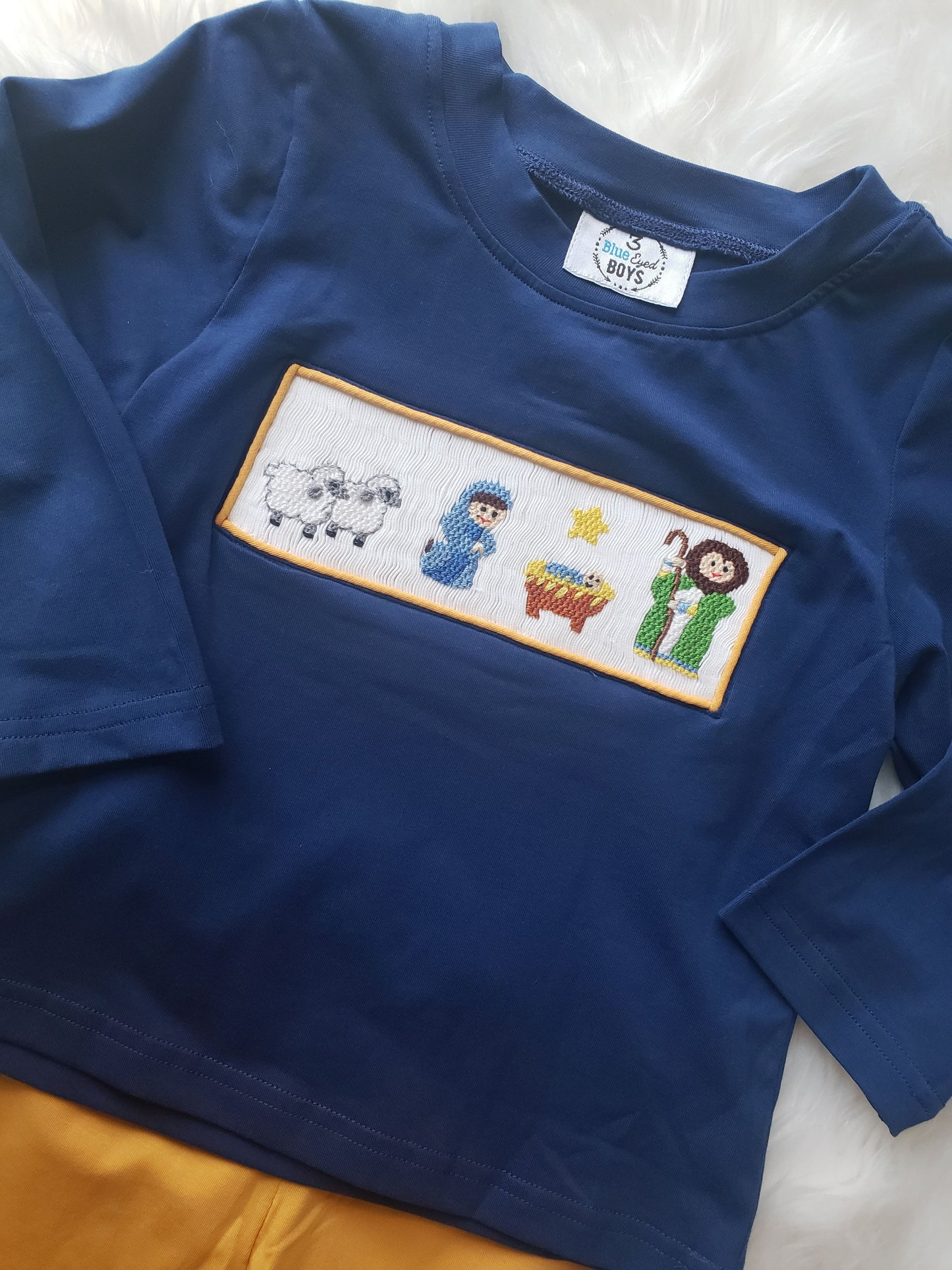 PO10- Nativity Smocked Shirt