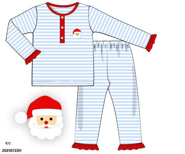 PO10- Knit Santa Loungewear/Pajama Set GIRL