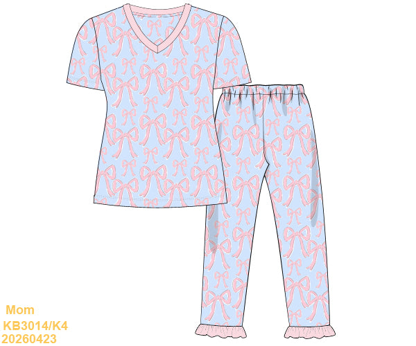 Preorder - Knit Bow Loungewear (Adult)