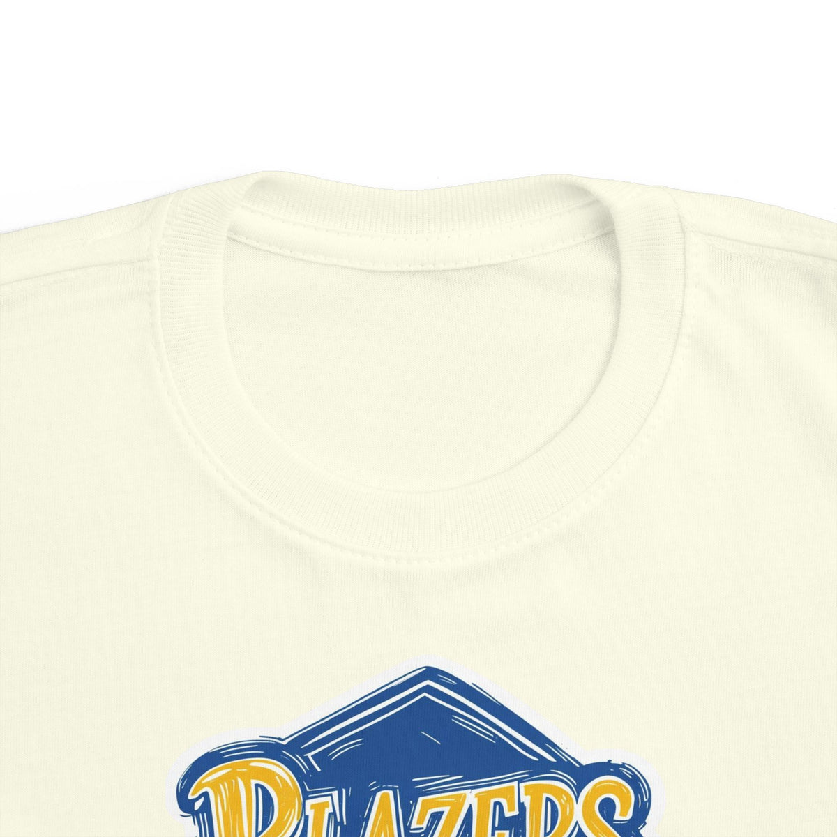 Toddler BLAZERS Retro Logo T‑Shirt — Valley View (Vintage Blue & Gold)