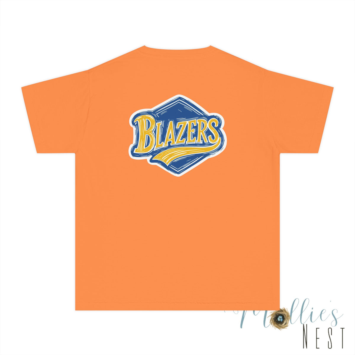 YOUTH Blazers Vin tage Logo T-Shirt — Retro Blue & Gold Team Logo T‑Shirt