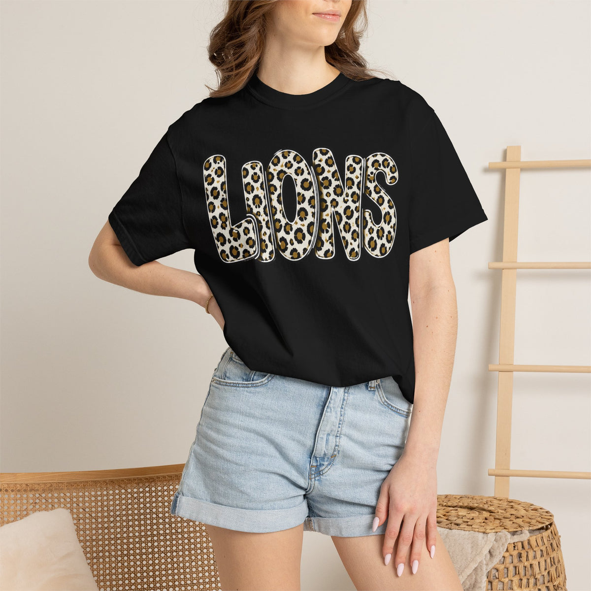 LIONS Leopard Stacked Graphic T-Shirt - ADULT