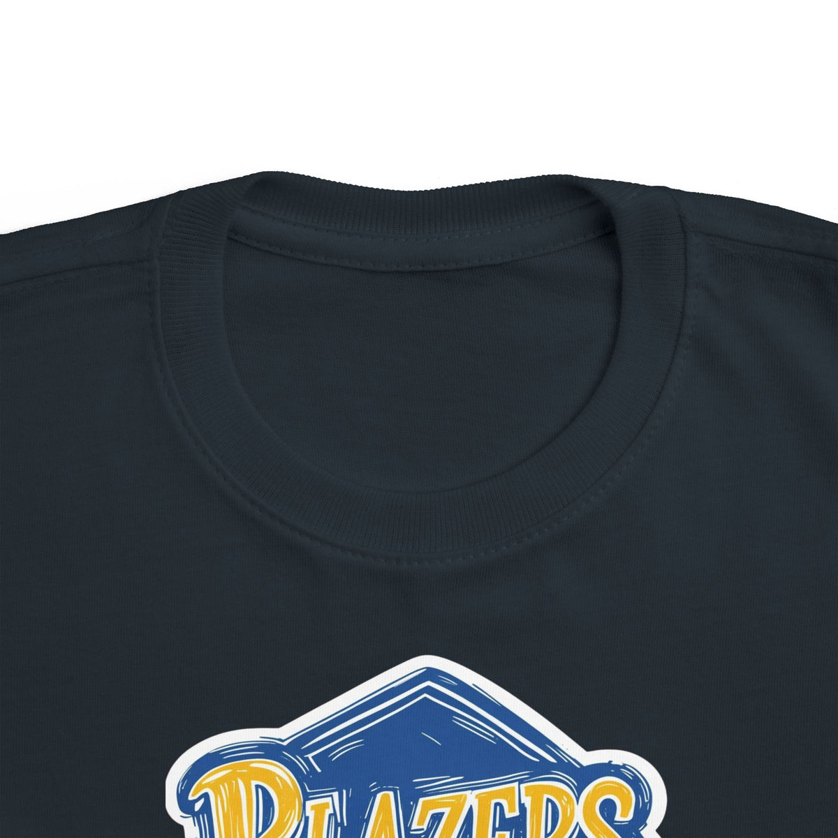 Toddler BLAZERS Retro Logo T‑Shirt — Valley View (Vintage Blue & Gold)