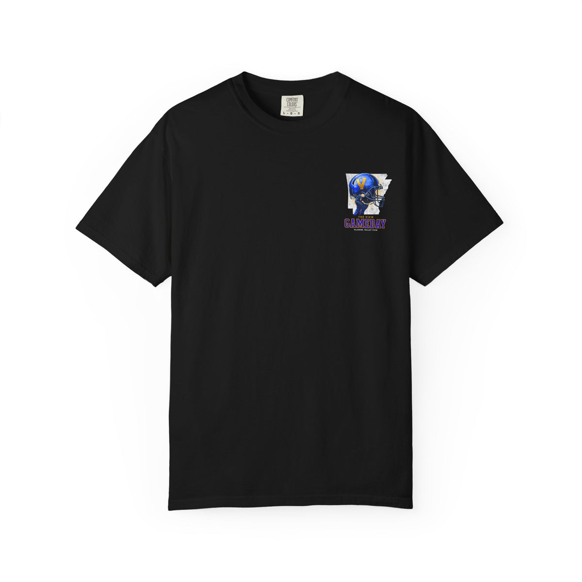 The View Gameday Football T-Shirt — Blue Helmet Vintage Style. MANNLY BRAND