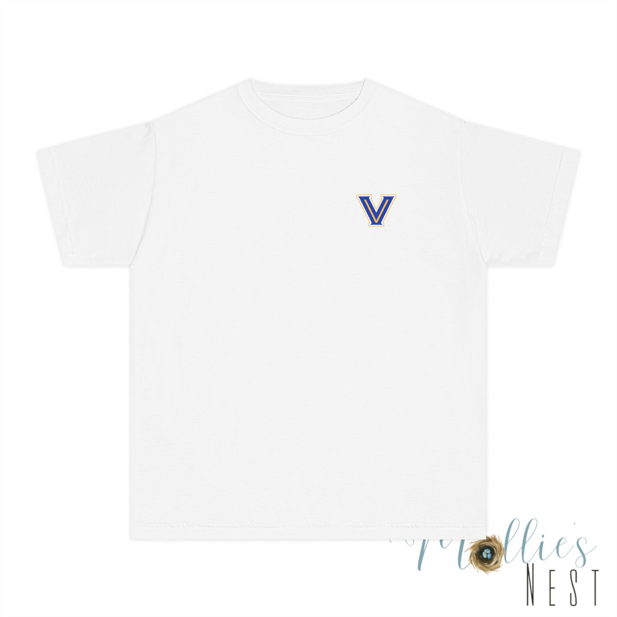 YOUTH Blazers Vin tage Logo T-Shirt — Retro Blue & Gold Team Logo T‑Shirt