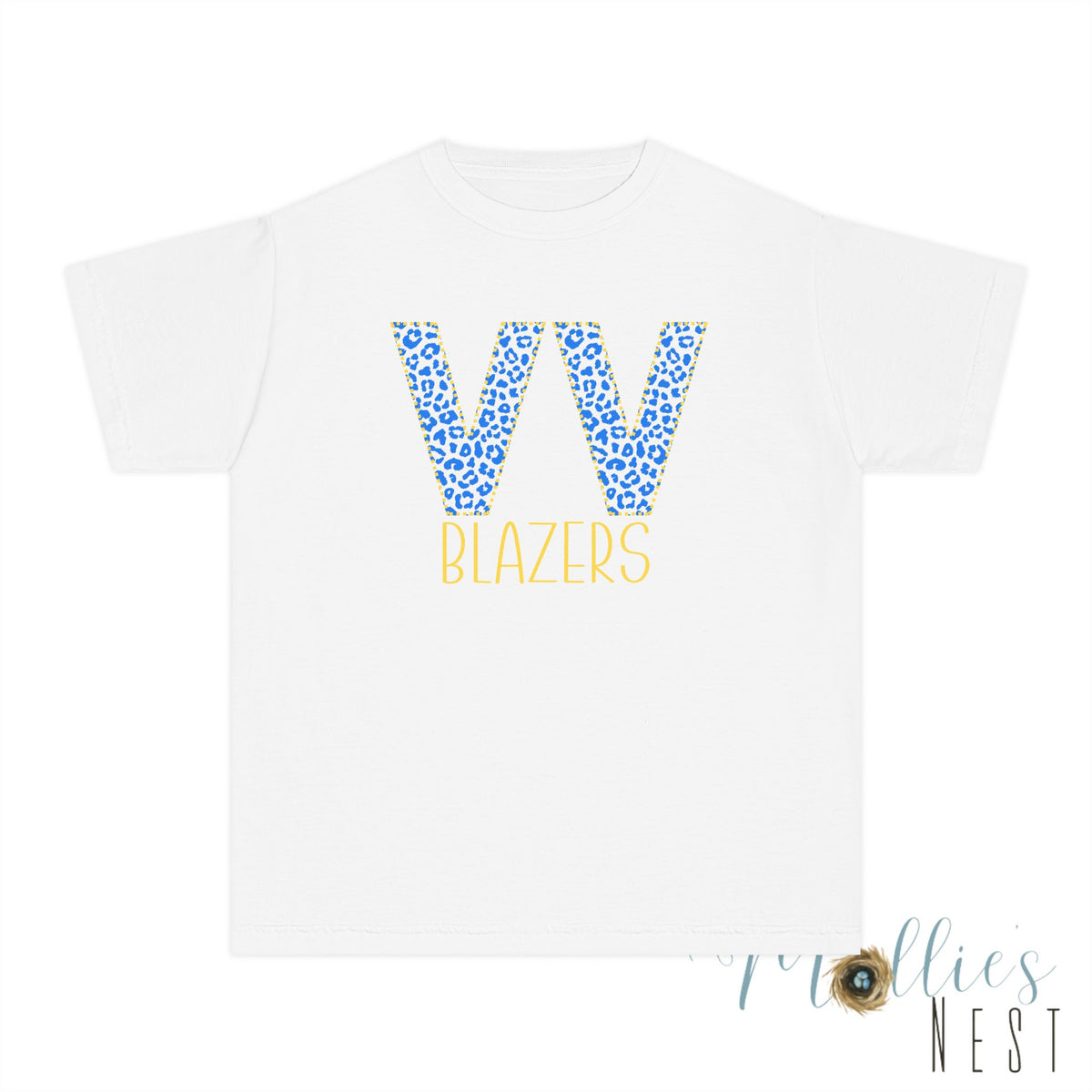 Youth Valley View. VV -Blazers Leopard Monogram Tee