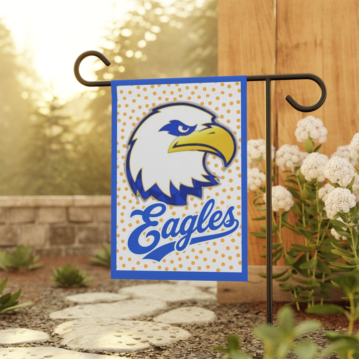 CHE Eagles Yard Flag — Polka Dot Eagle Head Yard Banner