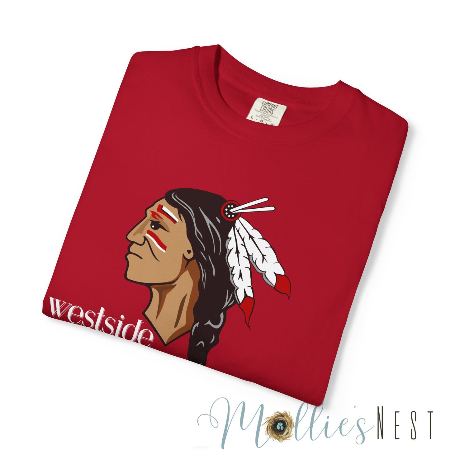 ADULT. Westside Warriors Red Leopard with Mascot