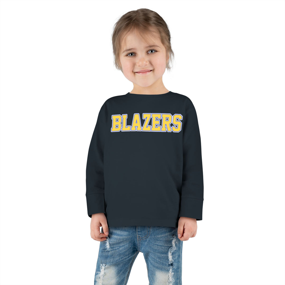 Toddler Blazers - Classic Blue & Gold - Valley View Long Sleeve Tee