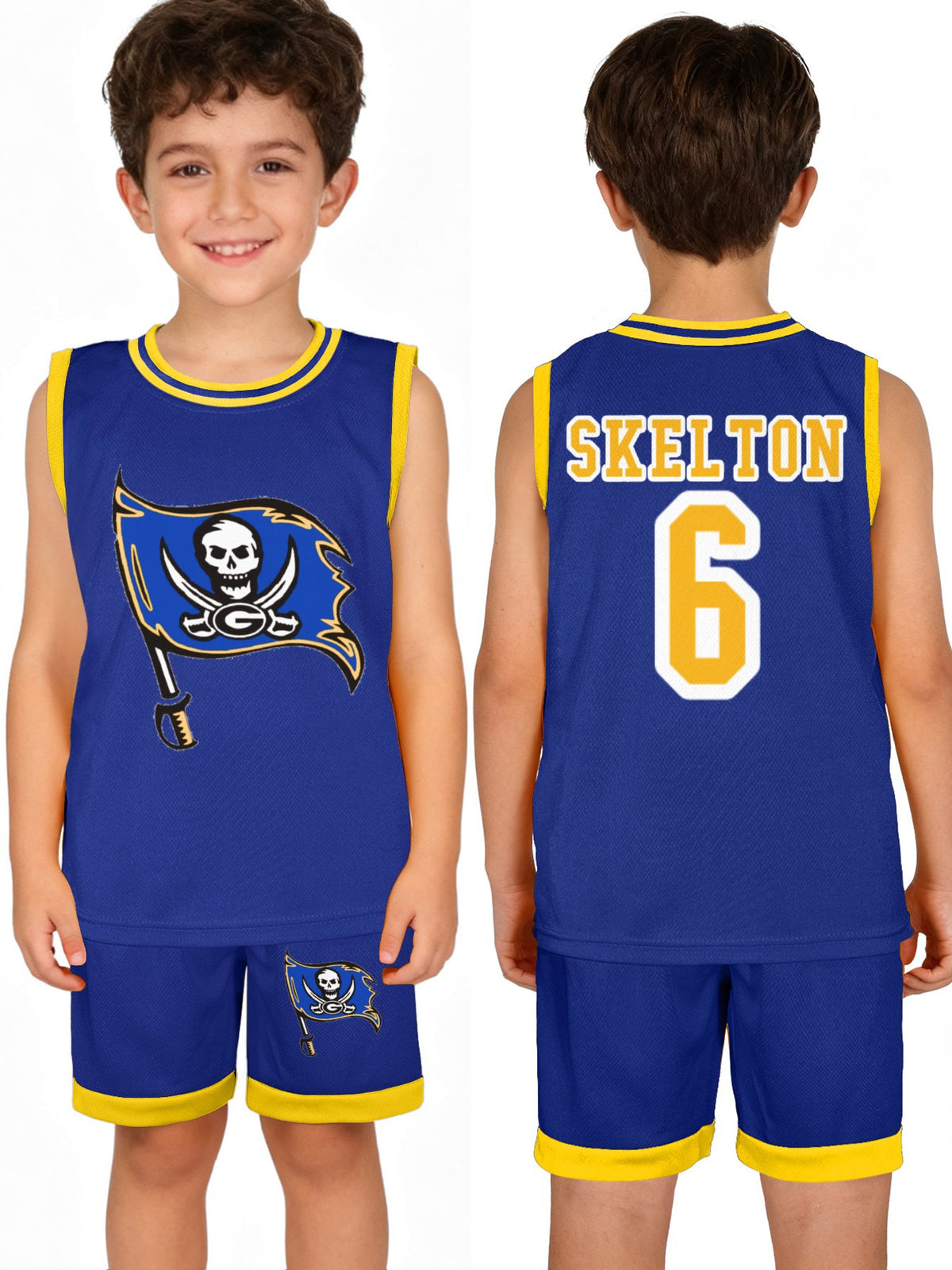 Children's Basketball Jersey Set(Dual-sided Printing) - GOSNELL. Skelton6