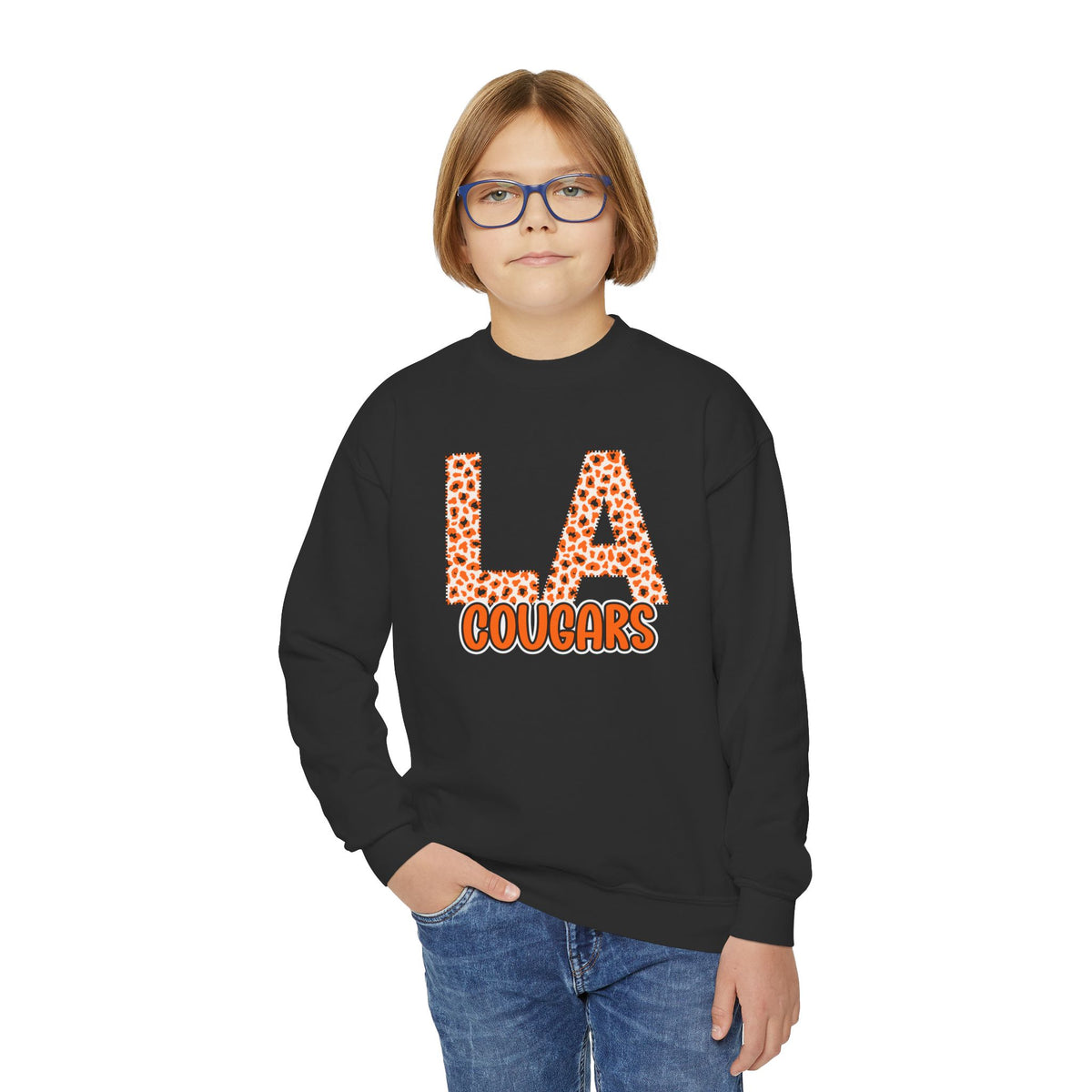 YOUTH. Lee Academy Cougars Crewneck Sweatshirt