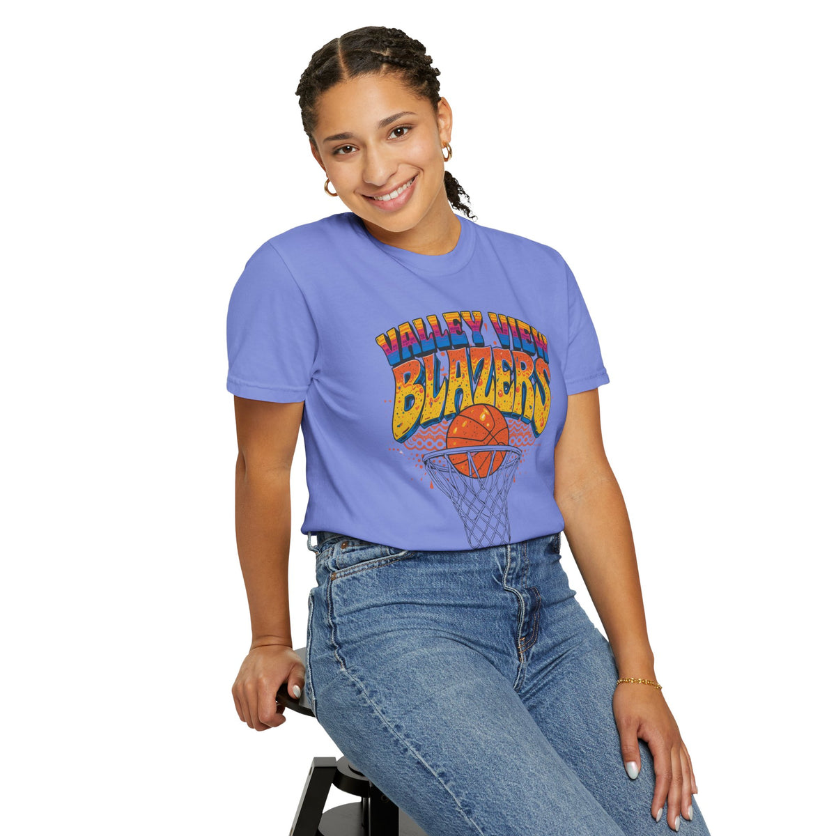Retro Basketball T-Shirt | Valley View Blazers ADULT