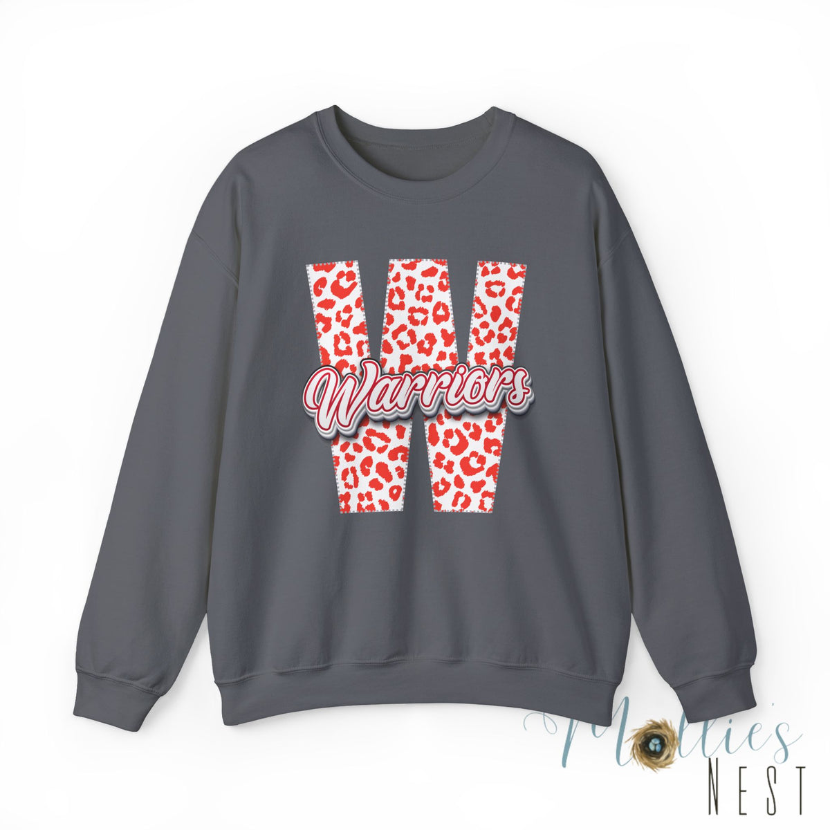 Adult. Westsie Warriors Leopard Print "W" Sweatshirt
