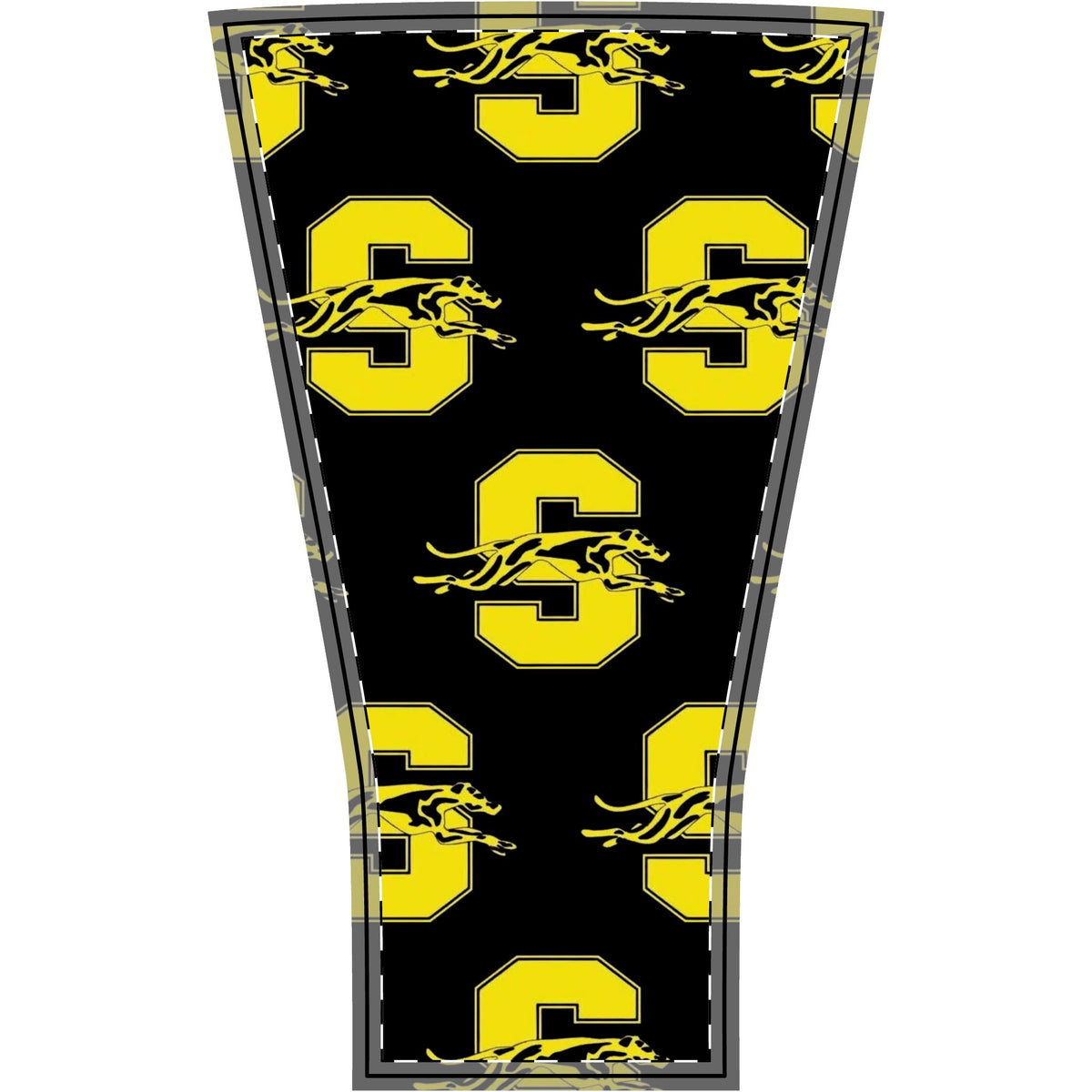 Greyhound Salem Logo Arm Sleeve — Black & Yellow Athletic Compression Sleeve