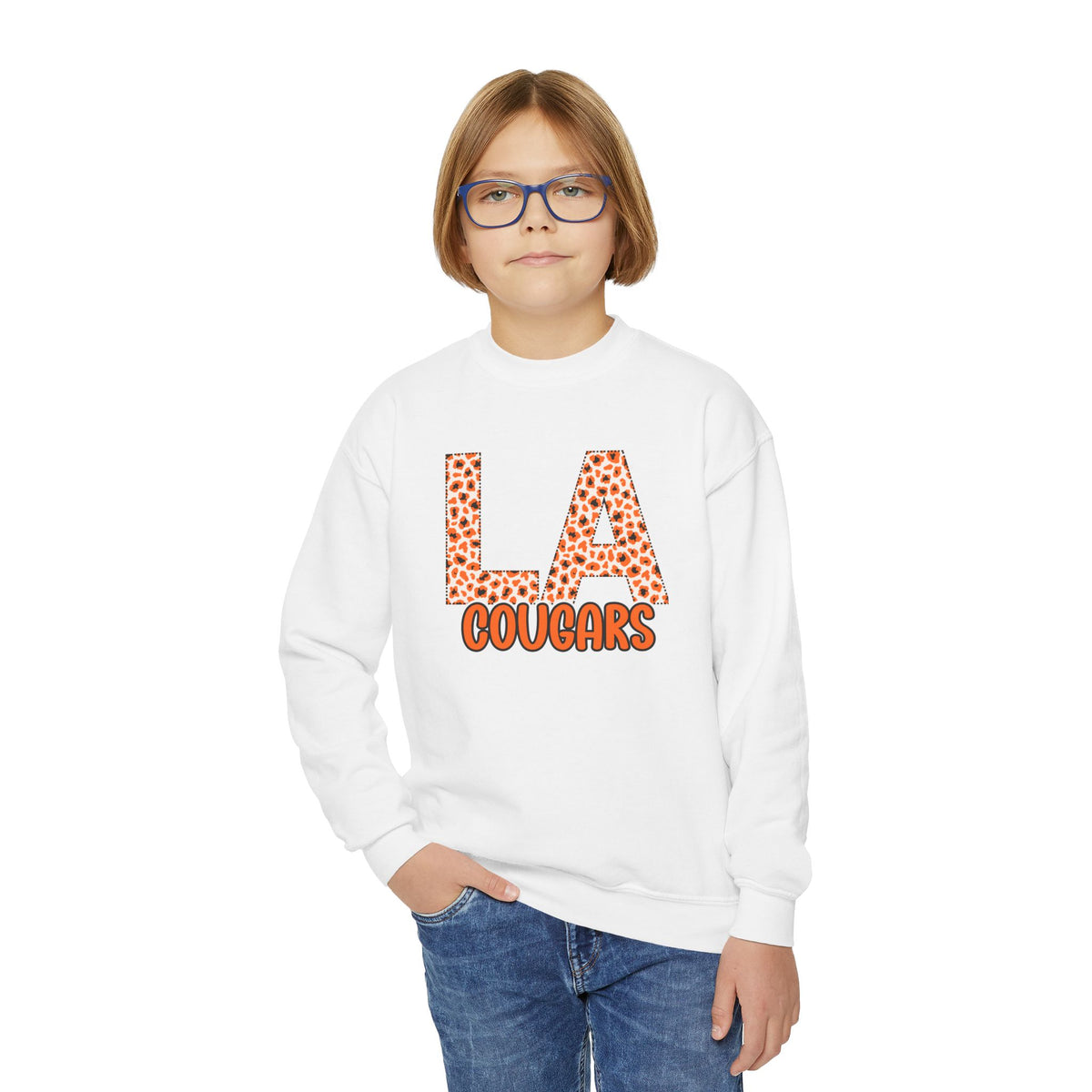 YOUTH. Lee Academy Cougars Crewneck Sweatshirt
