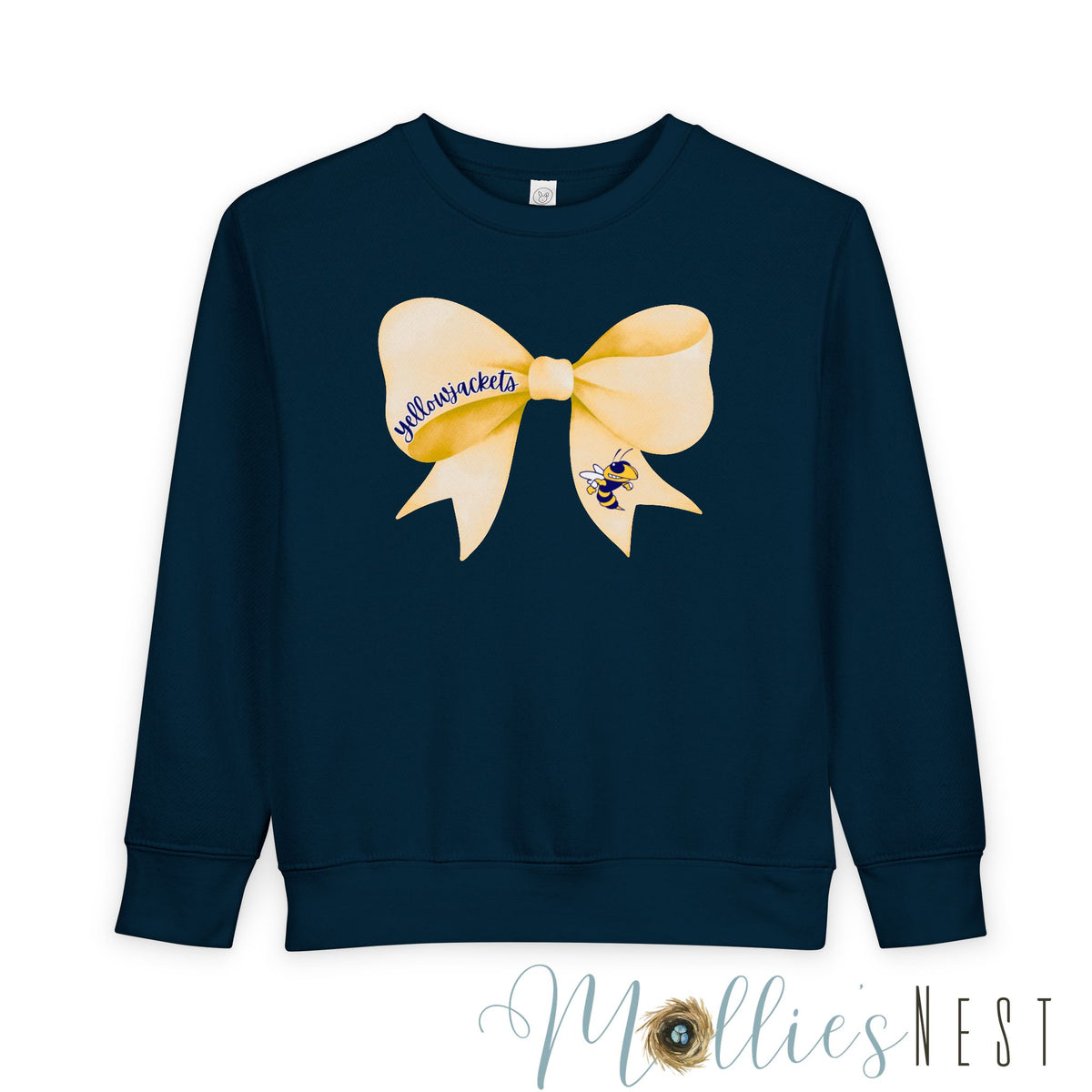 TODDLER. Yellowjackets Bow Sweatshirt