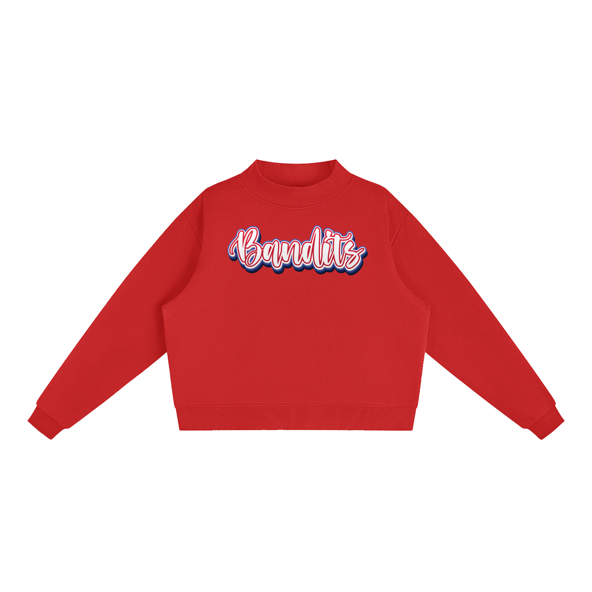Essential Fleece Mock-Neck Crew Sweatshirt - Bandits Baseball