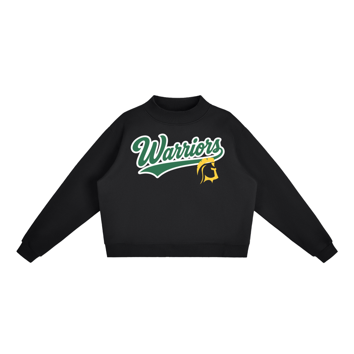 Essential Fleece Mock-Neck Crew Sweatshirt - Ridgefield Christian Warriors