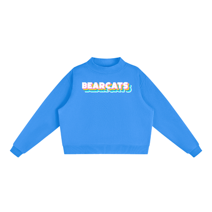 Essential Fleece Mock-Neck Crew Sweatshirt - Bearcats Neon