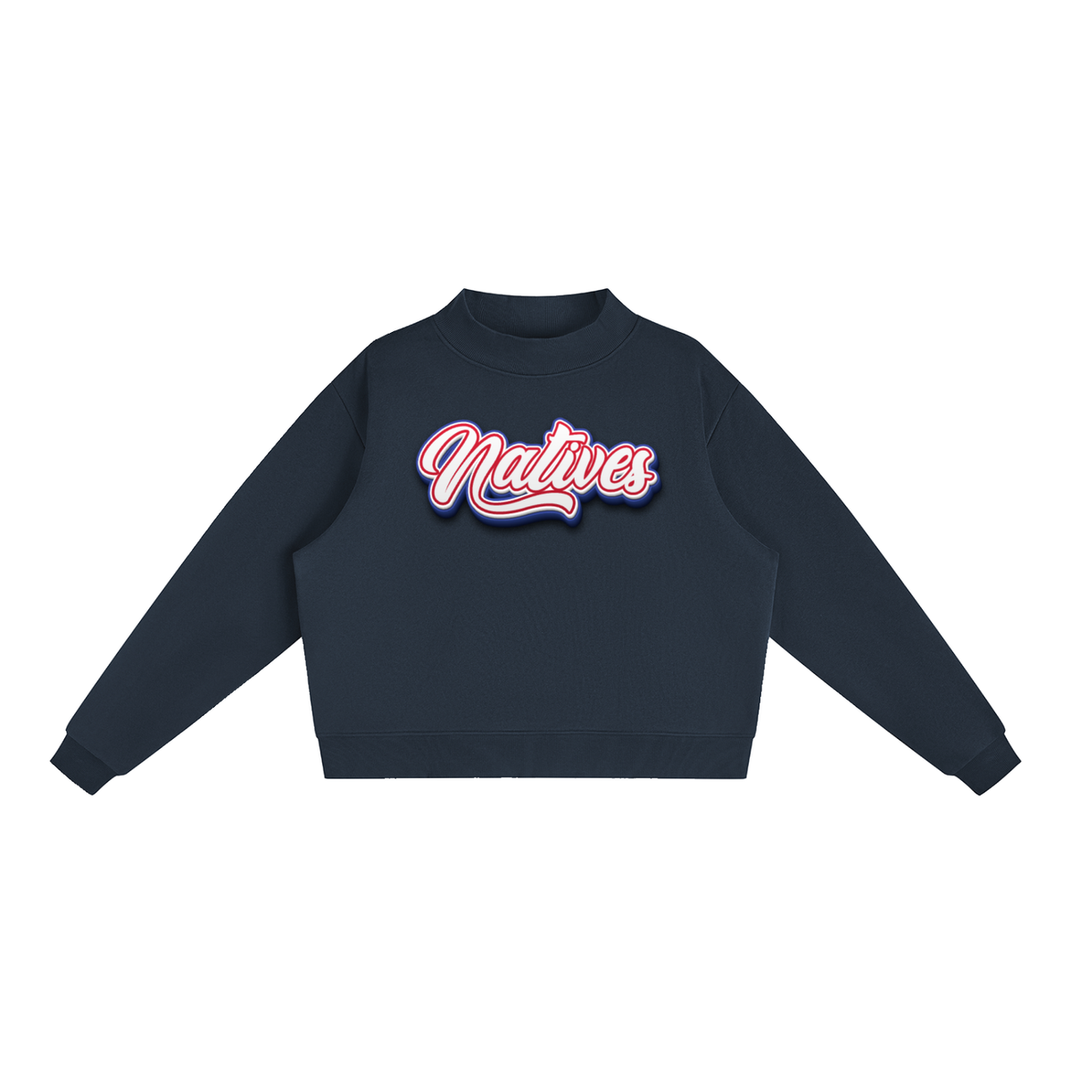 Essential Fleece Mock-Neck Crew Sweatshirt - Natives